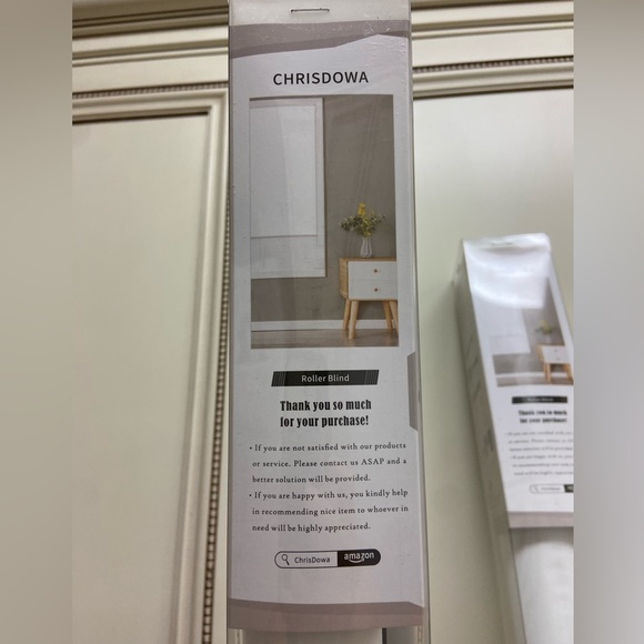 NWT (2) Chris dowa roller blinds blackout white - Picture 2 of 3